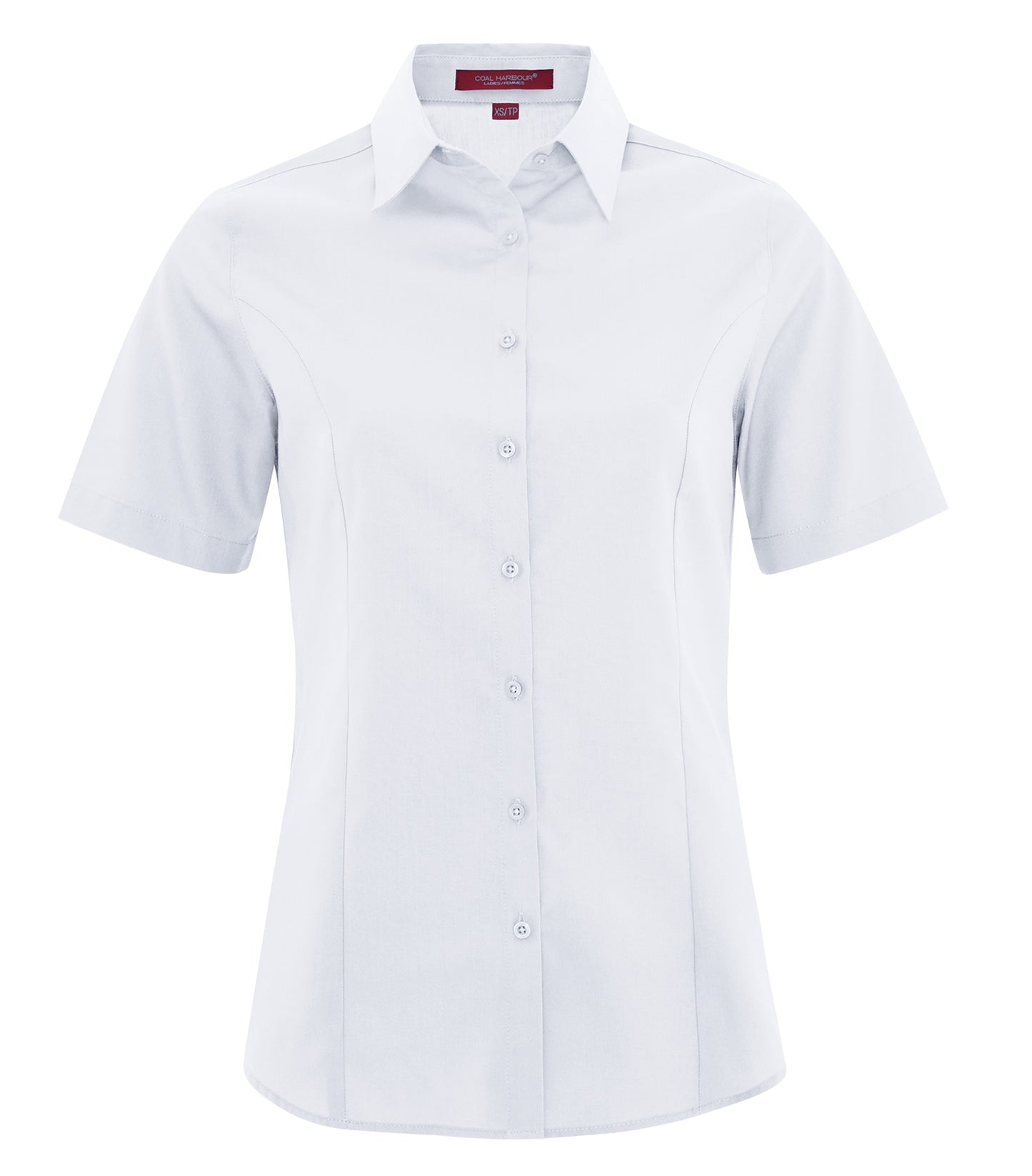Coal Harbour EVERYDAY SHORT SLEEVE WOVEN LADIES' SHIRT (L6021) - True White