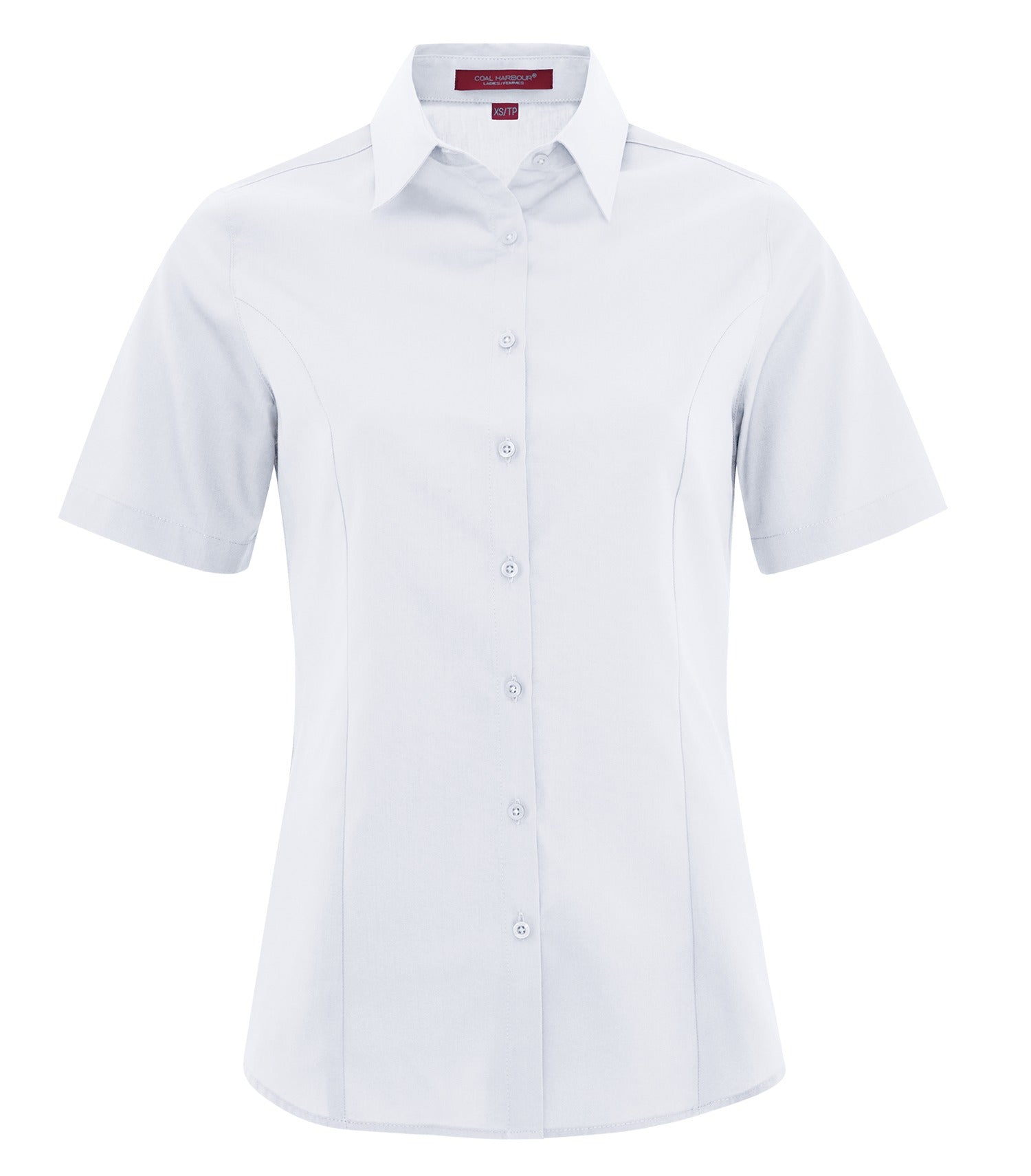 Coal Harbour EVERYDAY SHORT SLEEVE WOVEN LADIES' SHIRT (L6021) - True White