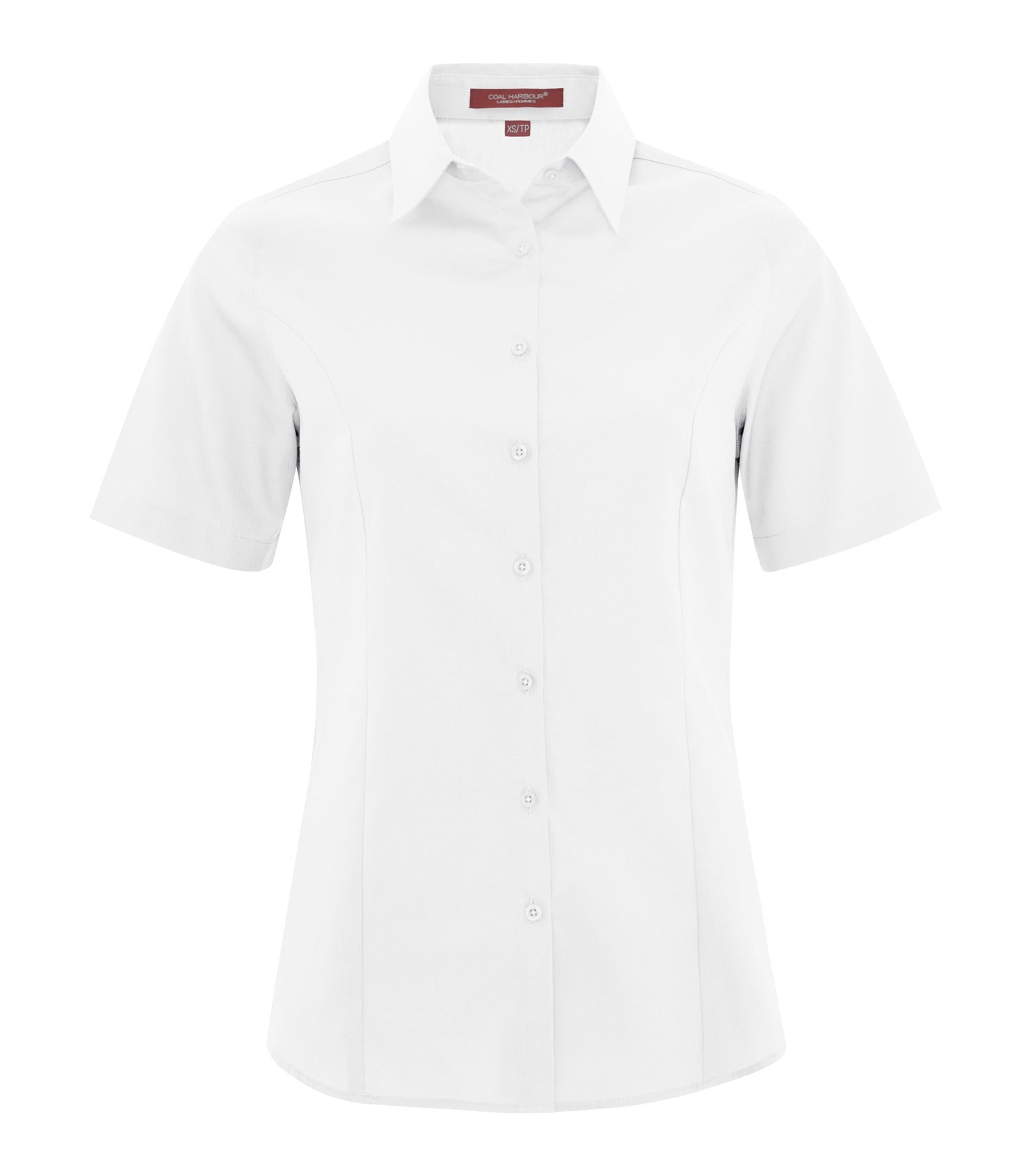 Coal Harbour EVERYDAY SHORT SLEEVE WOVEN LADIES' SHIRT (L6021) - White