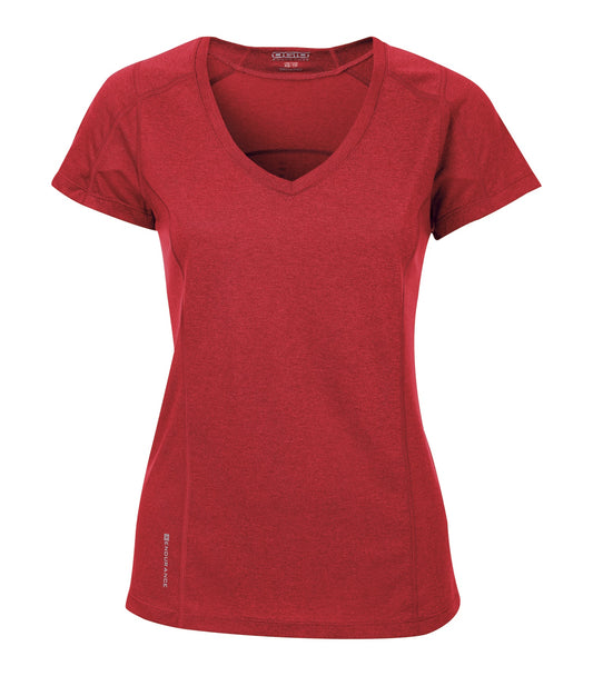 OGIO® ENDURANCE PULSE LADIES' V-NECK - Ripped Red