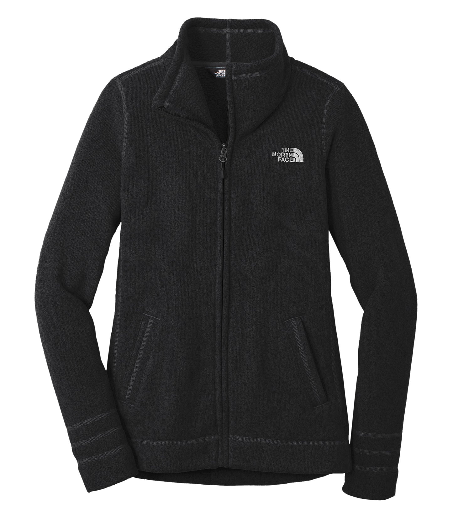 The North Face SWEATER FLEECE LADIES' JACKET (NF0A3LH8) - Black Heather