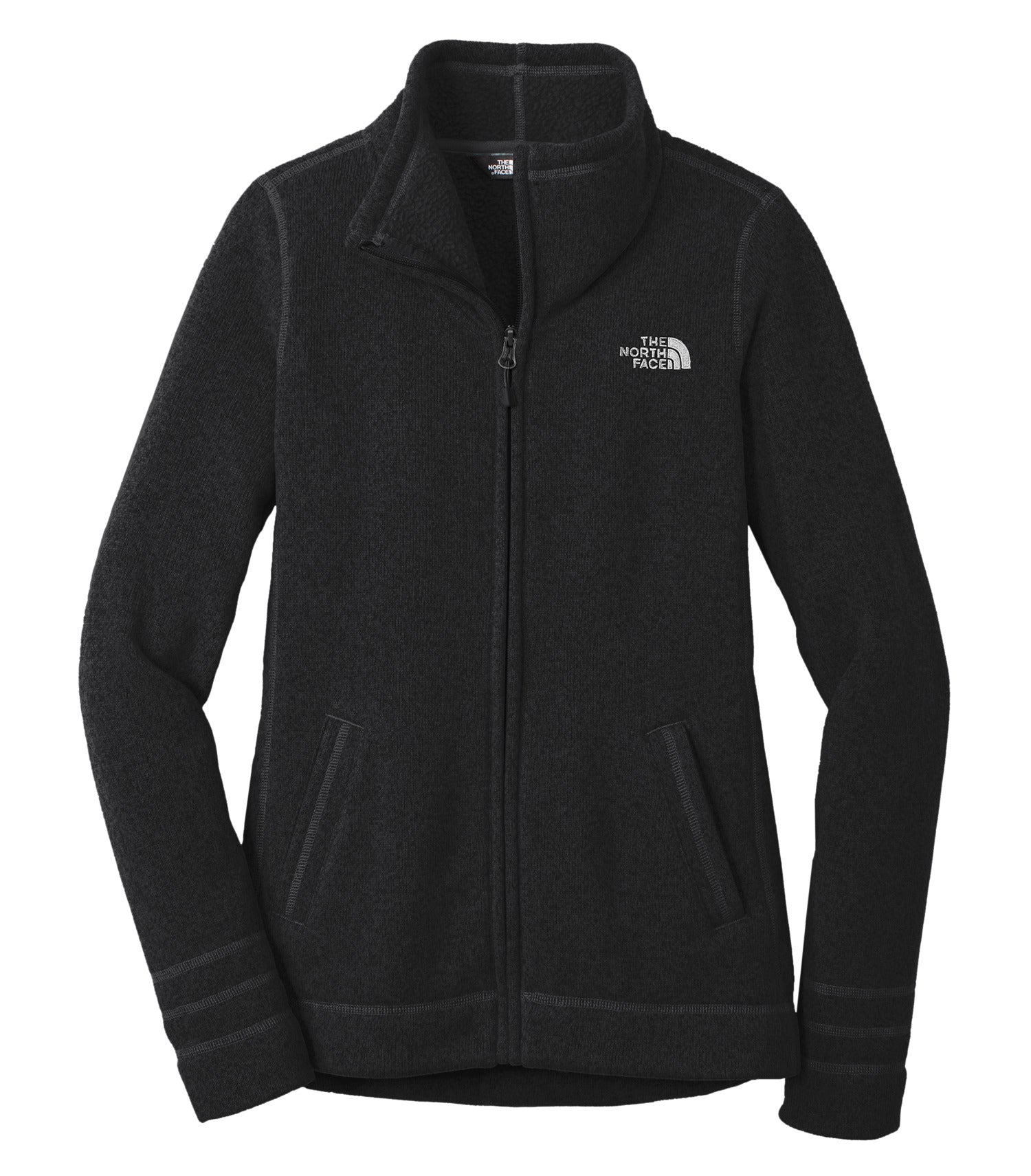 The North Face SWEATER FLEECE LADIES' JACKET (NF0A3LH8) - Black Heather
