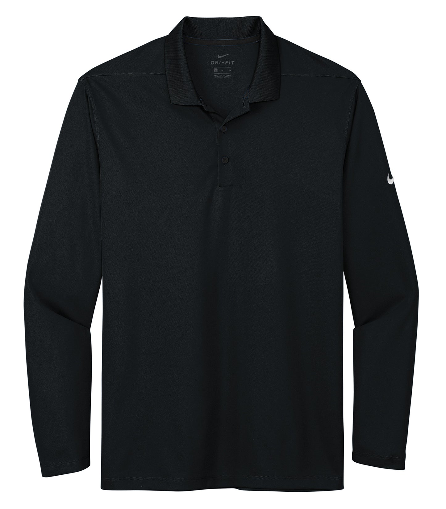 Nike Dri-FIT MICRO PIQUE 2.0 LONG SLEEVE POLO (NKDC2104) - Flat Front Black