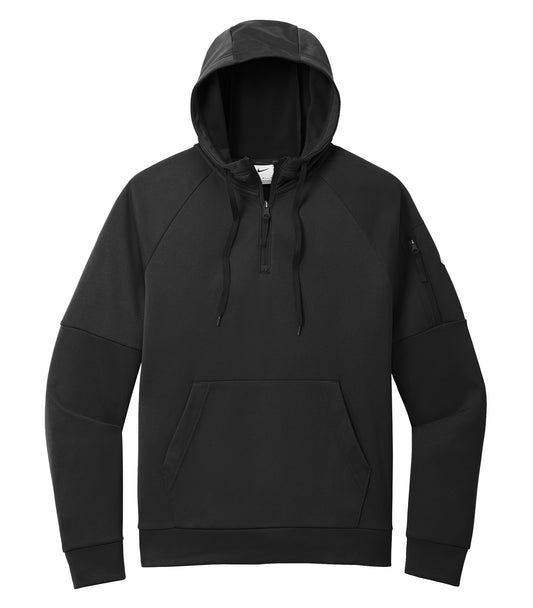 NIKE Therma-FIT 1/4 ZIP FLEECE HOODIE - Black