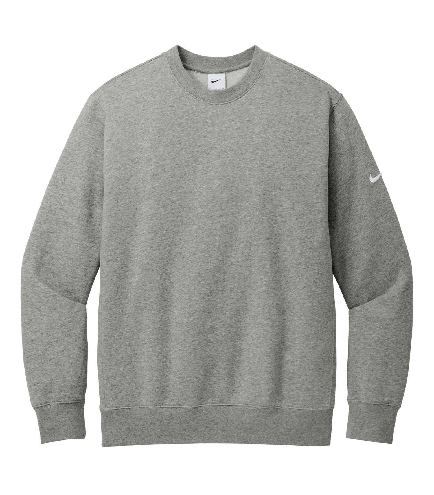 Nike CLUB FLEECE SLEEVE SWOOSH CREW (NKFD9863) - Dark Grey Heather
