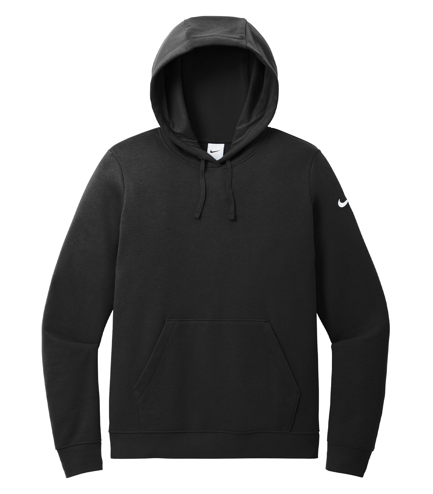 Nike CLUB FLEECE SLEEVE SWOOSH LADIES' HOODIE (NKFD9889) - Flat Front Black