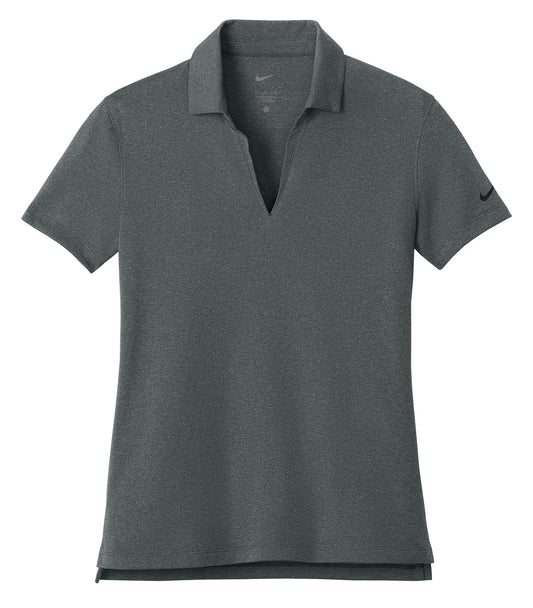 Nike Dri-FIT SMOOTH HEATHER LADIES' POLO (NKFQ4793) - Flat Front Anthracite Heather