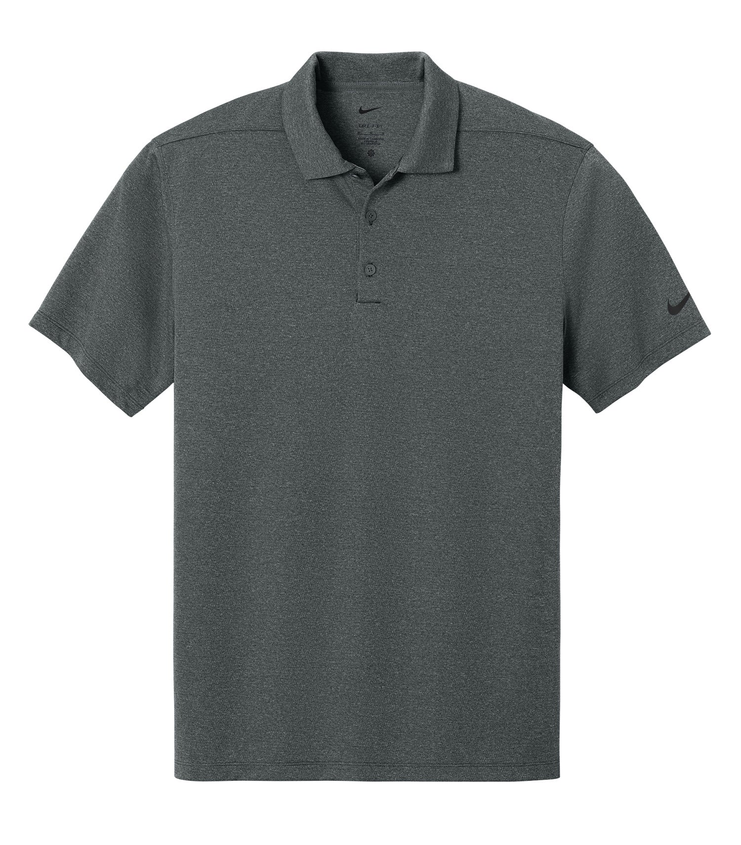 Nike Dri-FIT SMOOTH HEATHER POLO (NKFQ4794) - Flat Front Anthracite Heather