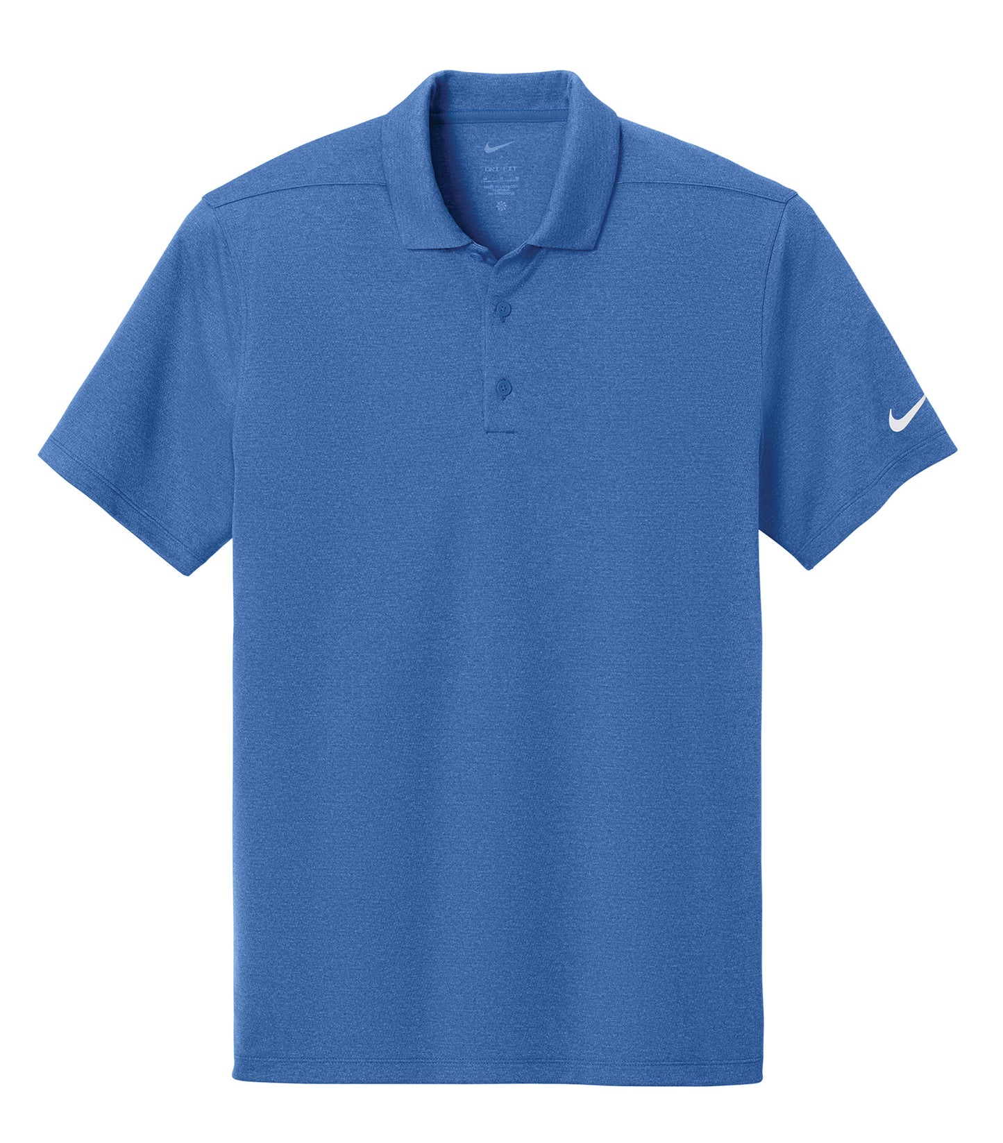 Nike Dri-FIT SMOOTH HEATHER POLO (NKFQ4794) - Flat Front Game Royal Heather
