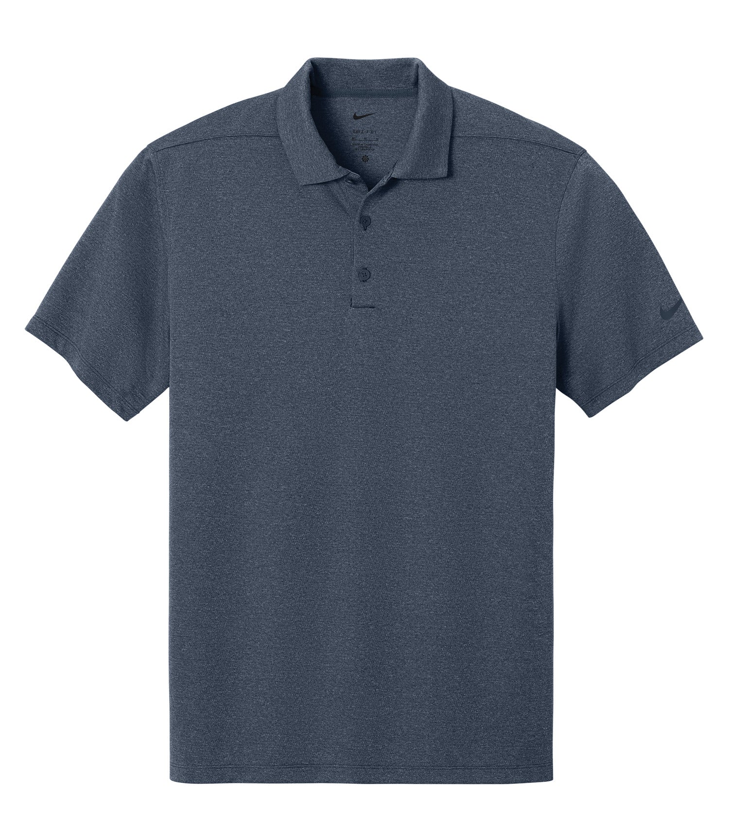 Nike Dri-FIT SMOOTH HEATHER POLO (NKFQ4794) - Flat Front Navy Heather