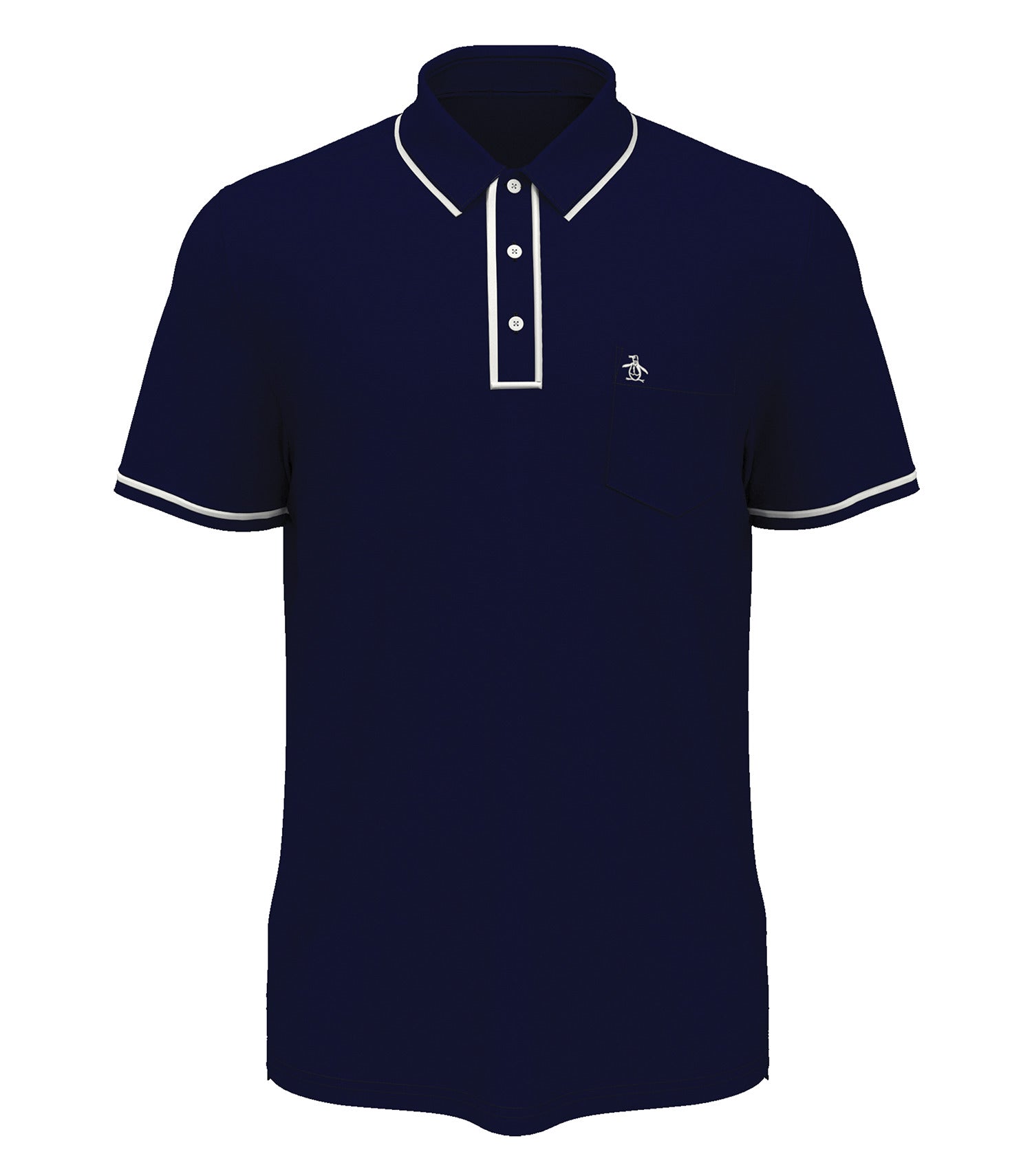 Original Penguin TECHNICAL EARL POLO (OGKSE002) - Black Iris Blue