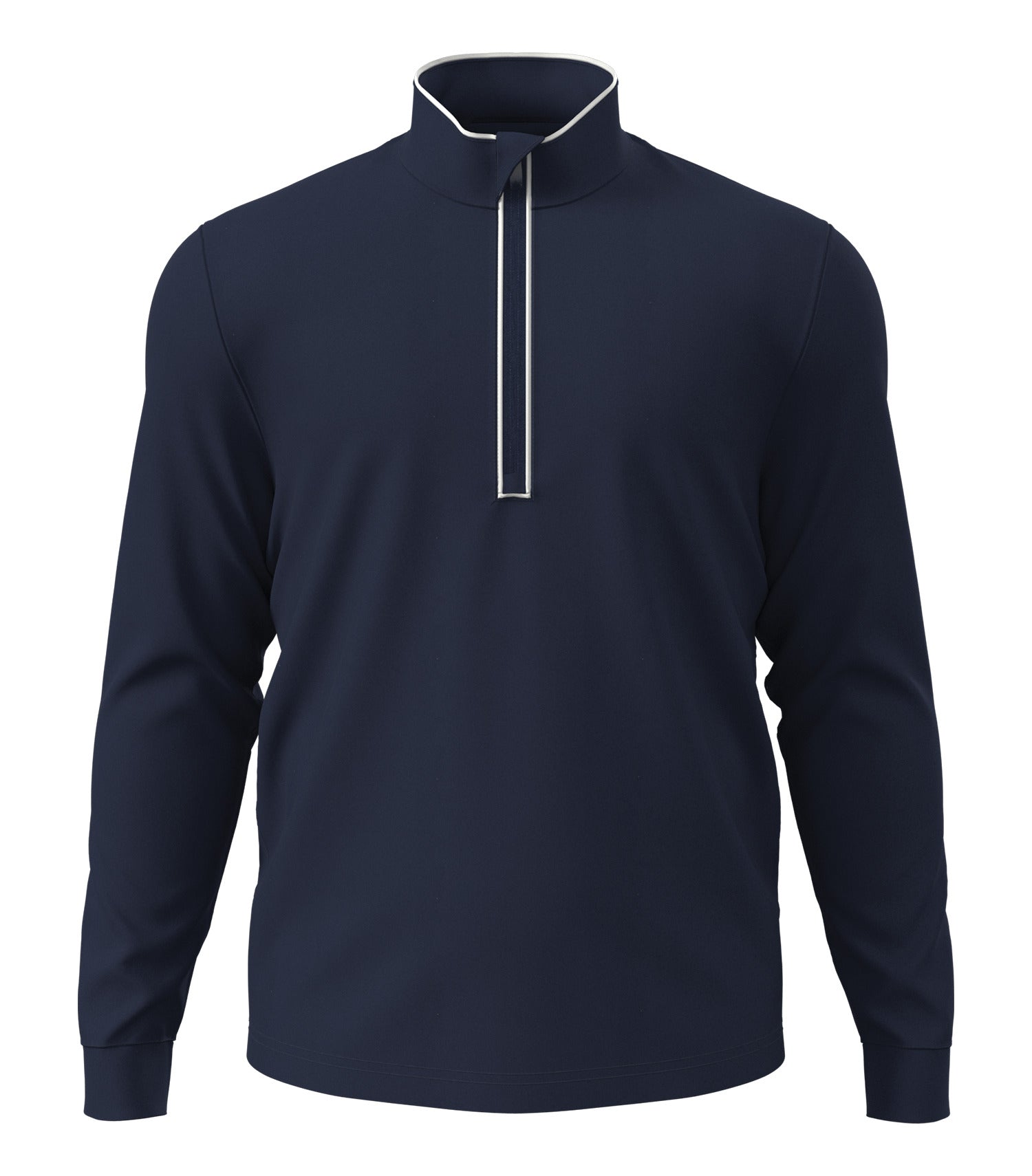 Original Penguin LIGHTWEIGHT EARL 1/4 ZIP (OGM100) - Black Iris Blue