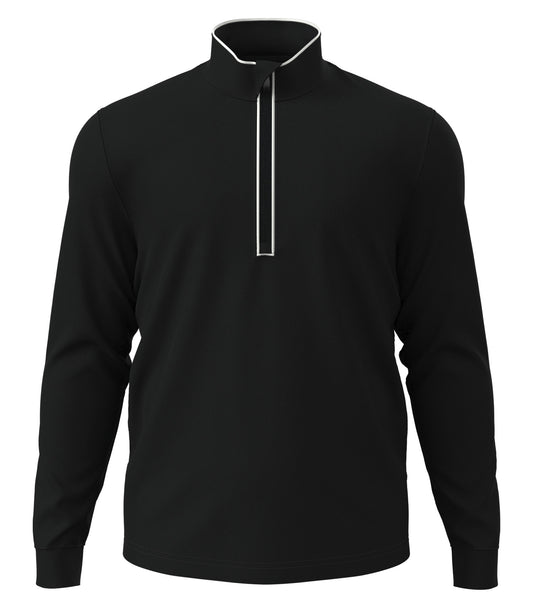 ORIGINAL PENGUIN® LIGHTWEIGHT EARL 1/4 ZIP - Caviar Black