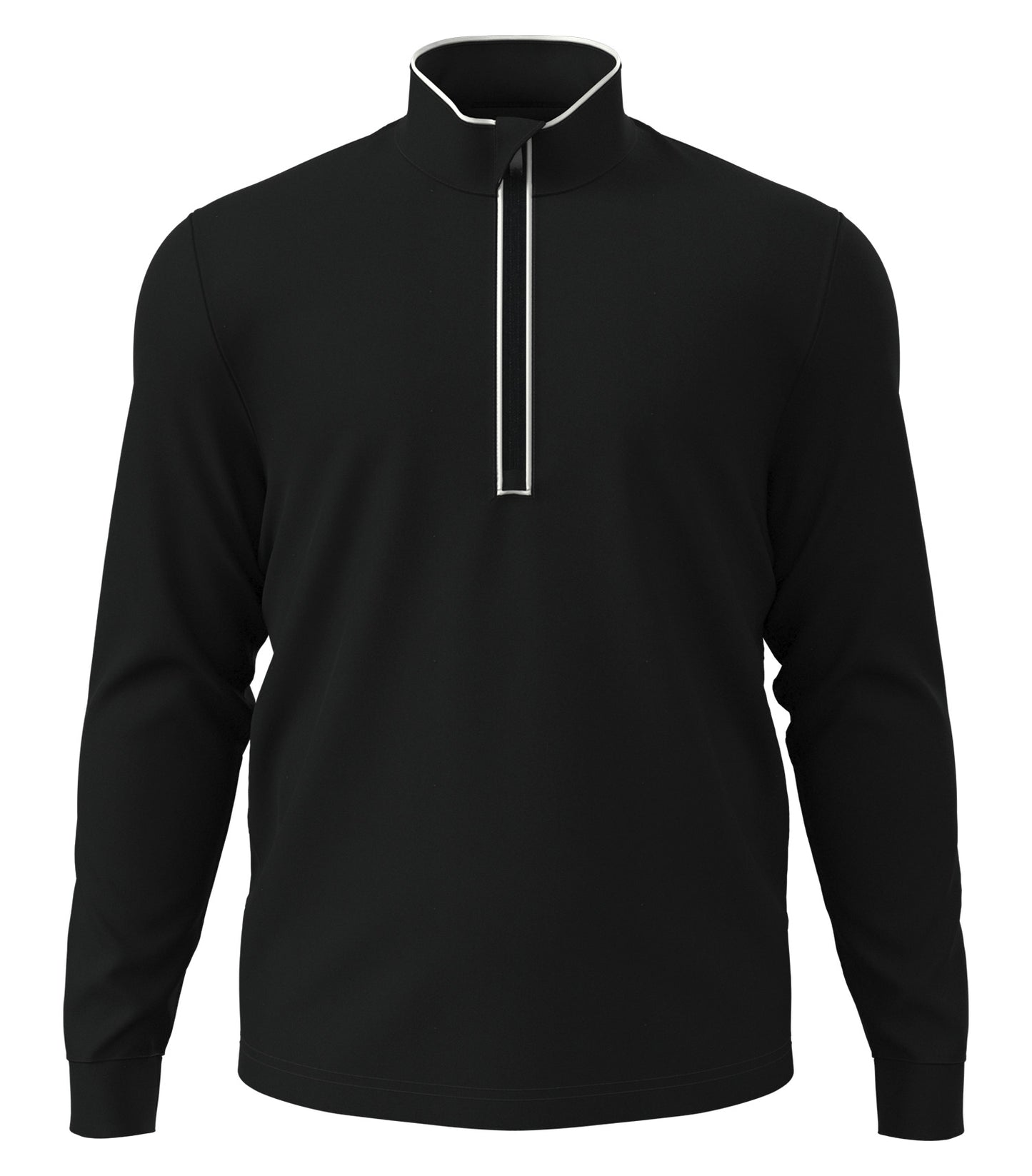 Original Penguin LIGHTWEIGHT EARL 1/4 ZIP (OGM100) - Caviar Black