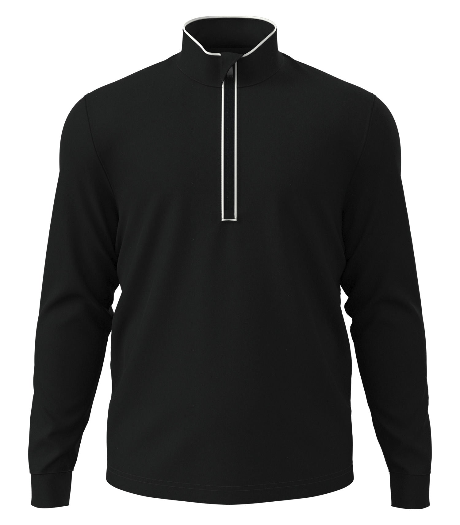 Original Penguin LIGHTWEIGHT EARL 1/4 ZIP (OGM100) - Caviar Black