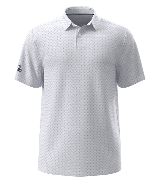 ORIGINAL PENGUIN® RETRO GEO PRINT POLO - Bright White