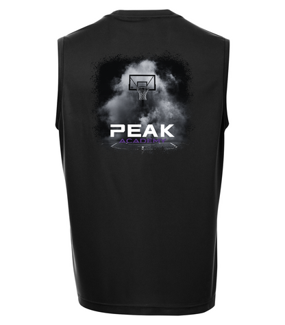 Peak Academy sleeveless tee court back, without customization