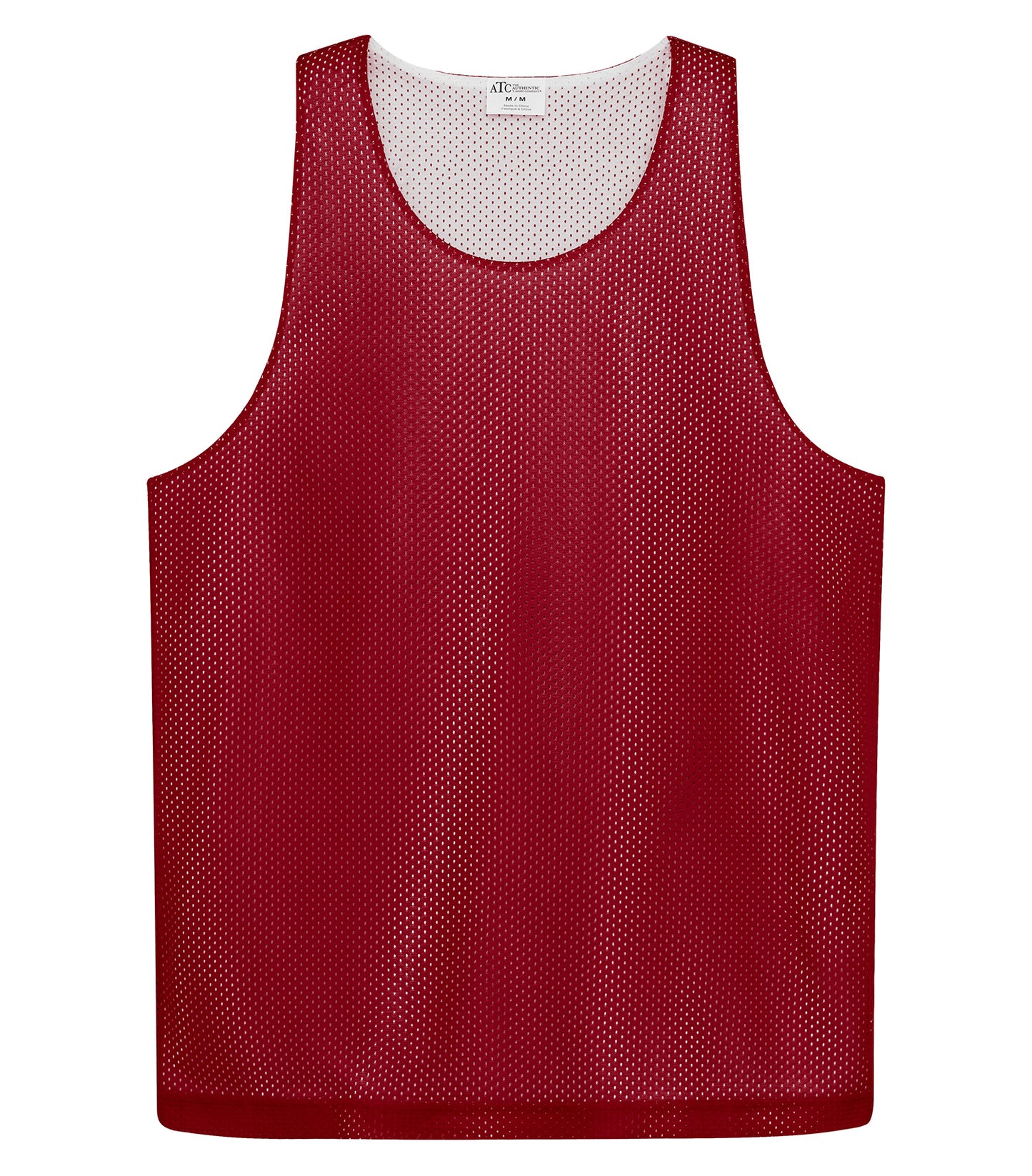ATC REVERSIBLE MESH TANK TOP (S3535) - Deep Red White