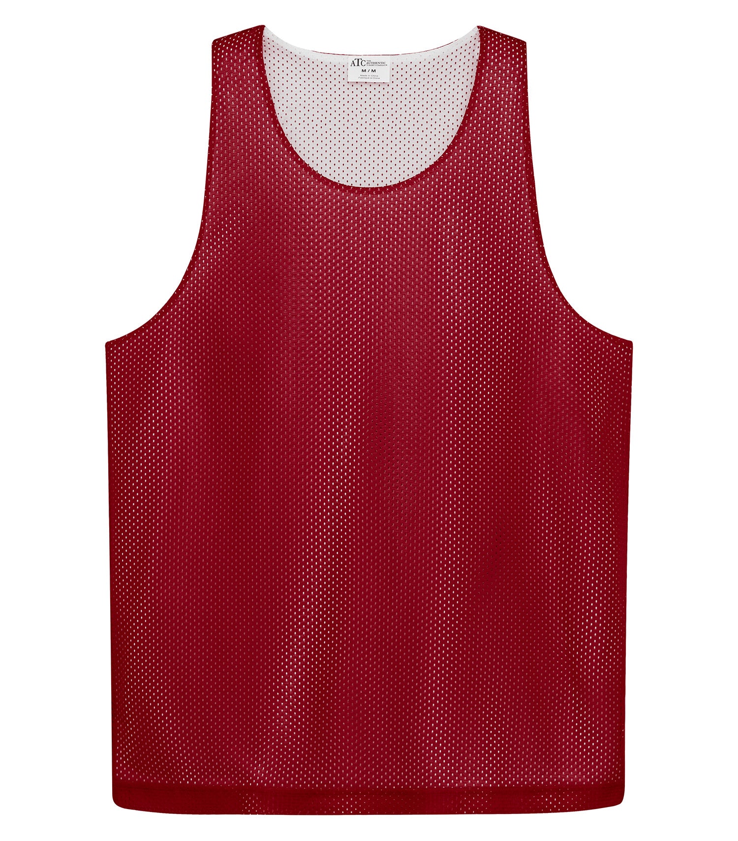 ATC REVERSIBLE MESH TANK TOP (S3535) - Deep Red White