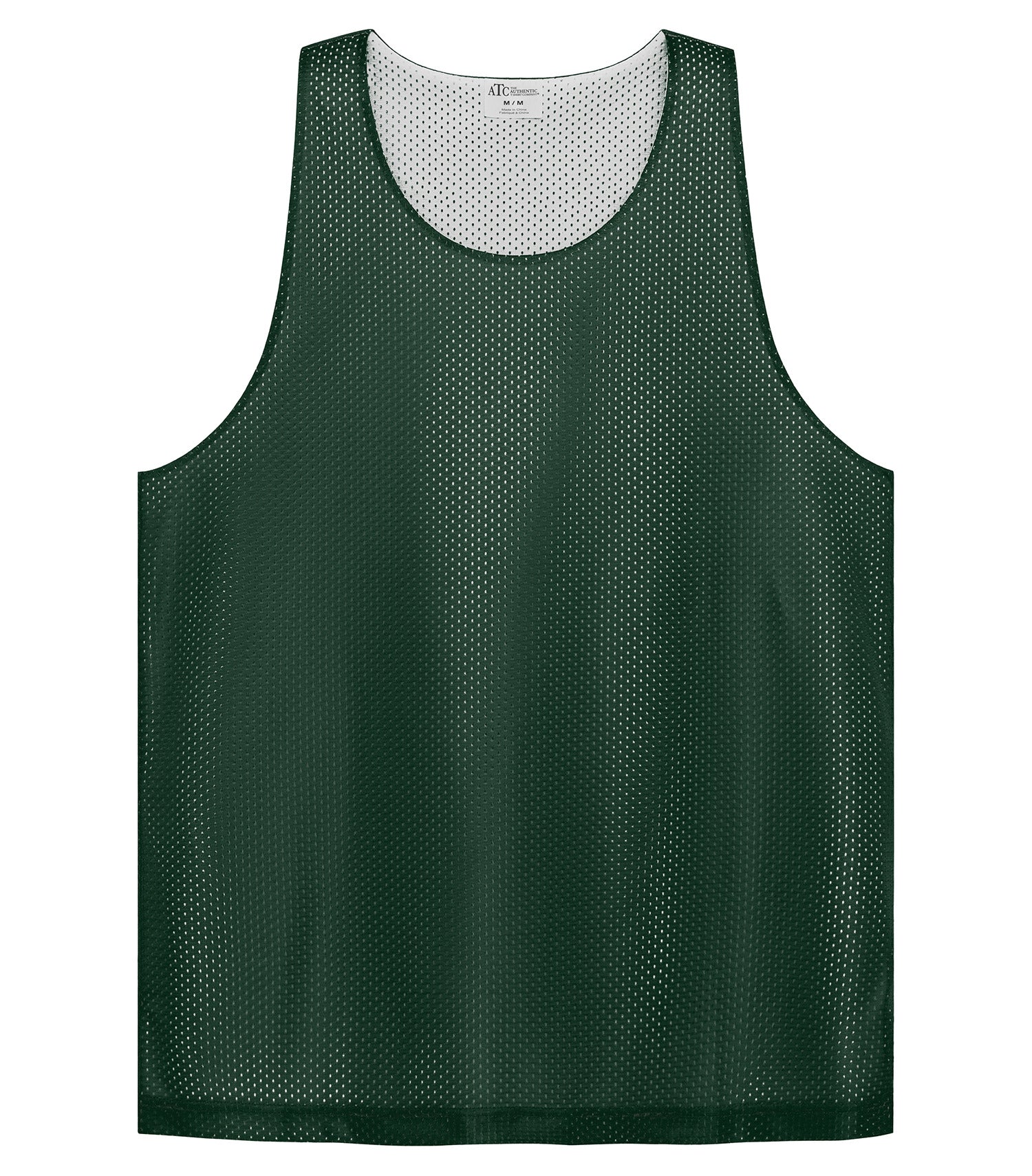 ATC REVERSIBLE MESH TANK TOP (S3535) - Forest Green White