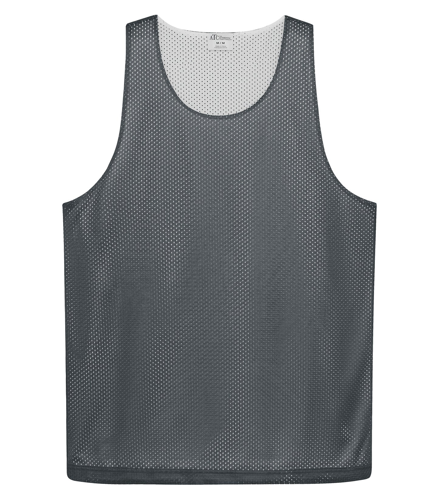 ATC REVERSIBLE MESH TANK TOP (S3535) - Iron Grey White