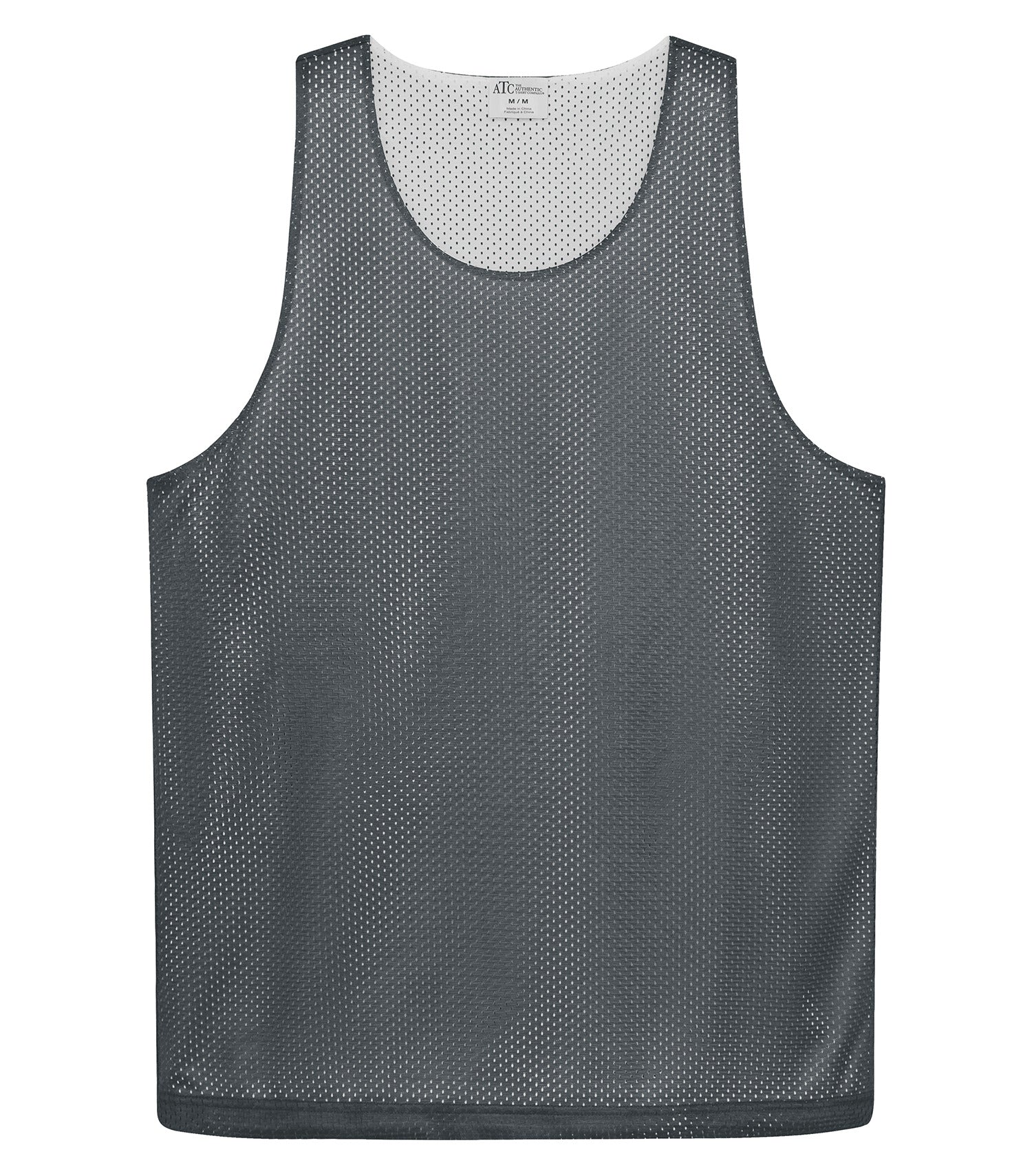ATC REVERSIBLE MESH TANK TOP (S3535) - Iron Grey White