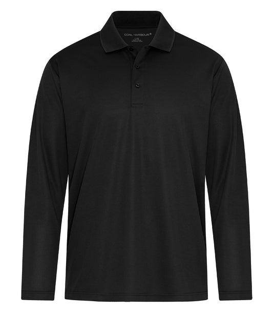 Coal Harbour EVERYDAY SNAG RESISTANT LONG SLEEVE POLO (S365LS) - Black