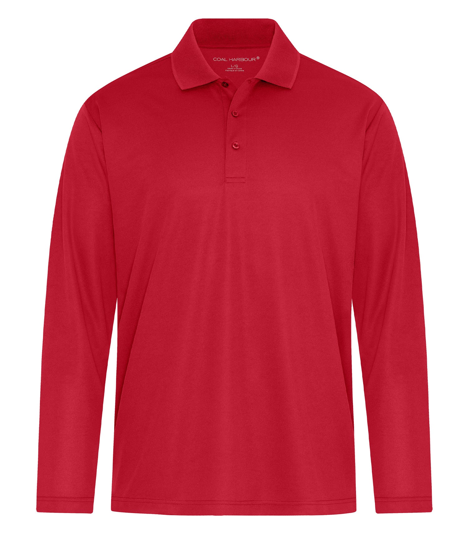 Coal Harbour EVERYDAY SNAG RESISTANT LONG SLEEVE POLO (S365LS) - Red