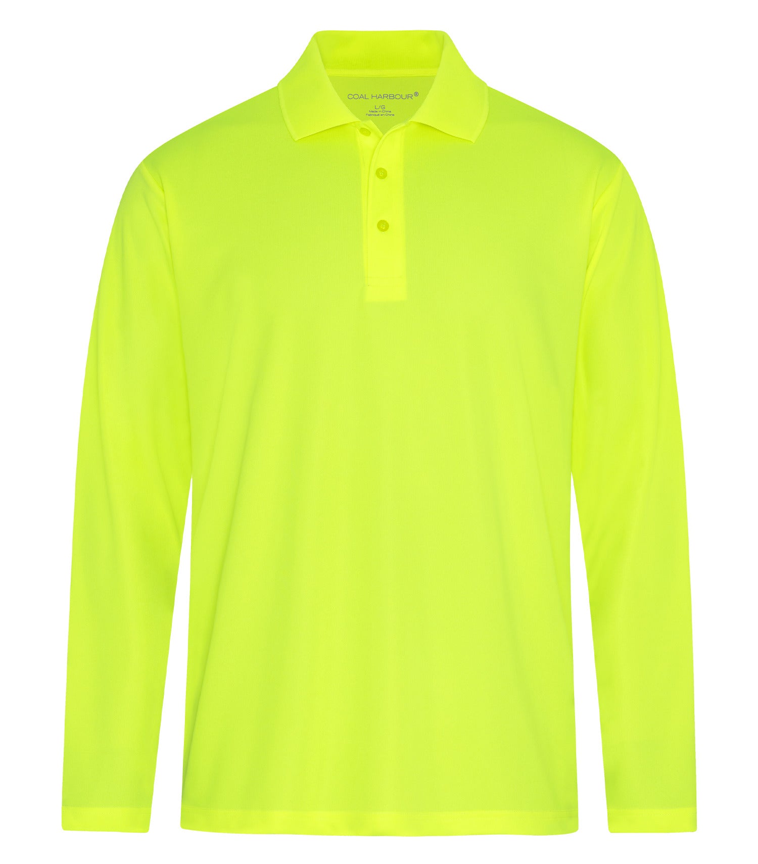 Coal Harbour EVERYDAY SNAG RESISTANT LONG SLEEVE POLO (S365LS) - Safety Yellow