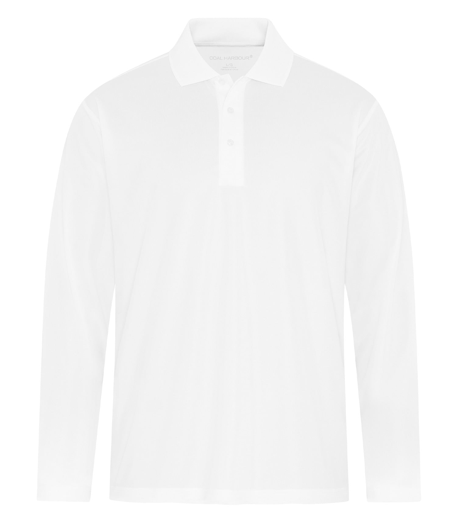 Coal Harbour EVERYDAY SNAG RESISTANT LONG SLEEVE POLO (S365LS) - White