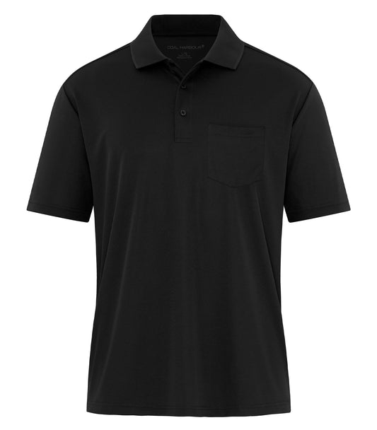 Coal Harbour EVERYDAY SNAG RESISTANT POCKET POLO (S365P) - Black