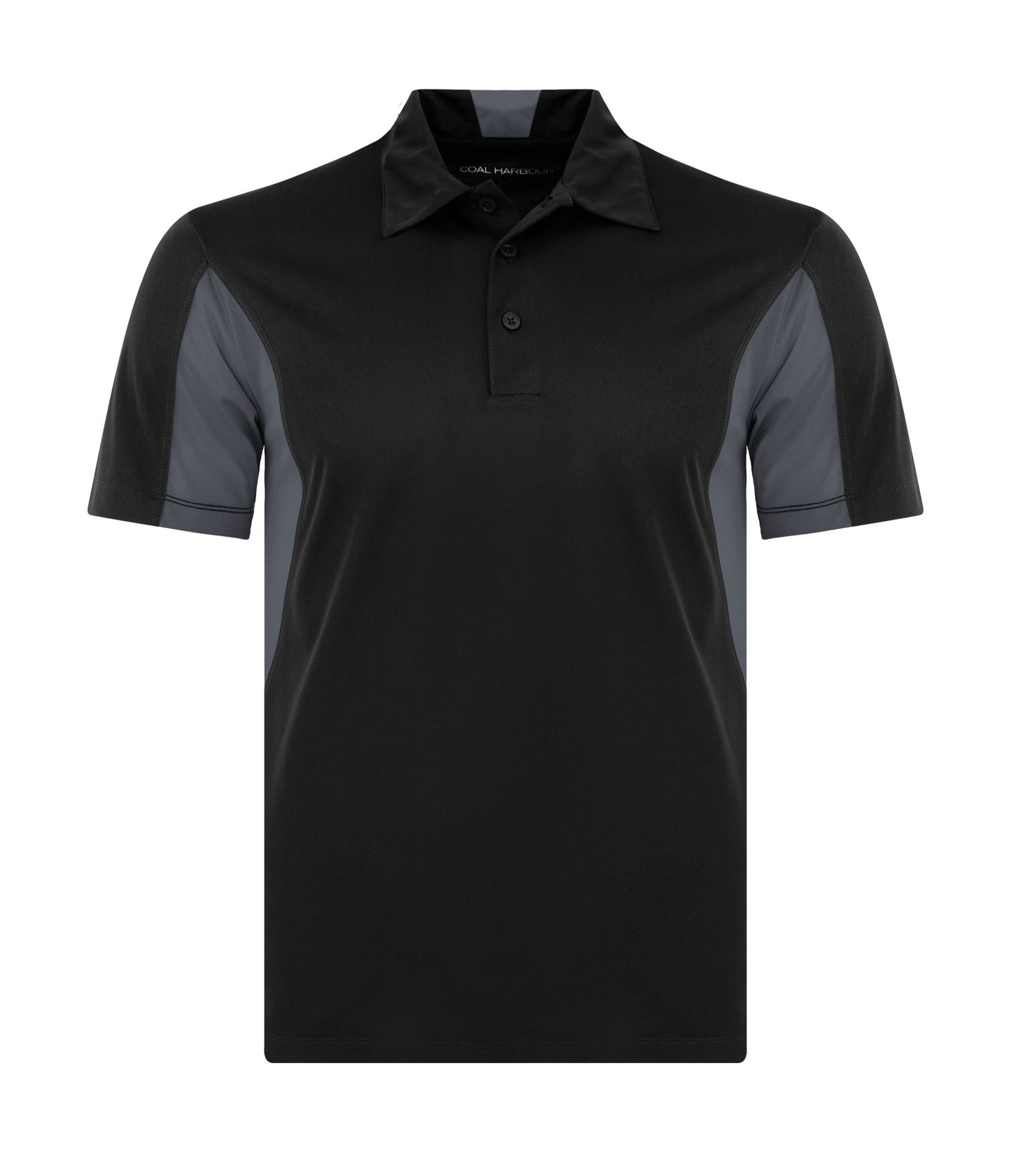 Coal Harbour SNAG RESISTANT COLOUR BLOCK POLO (S4001) - Blackirongrey