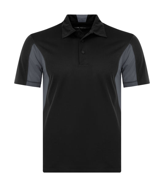 Coal Harbour SNAG RESISTANT COLOUR BLOCK POLO (S4001) - Blackirongrey