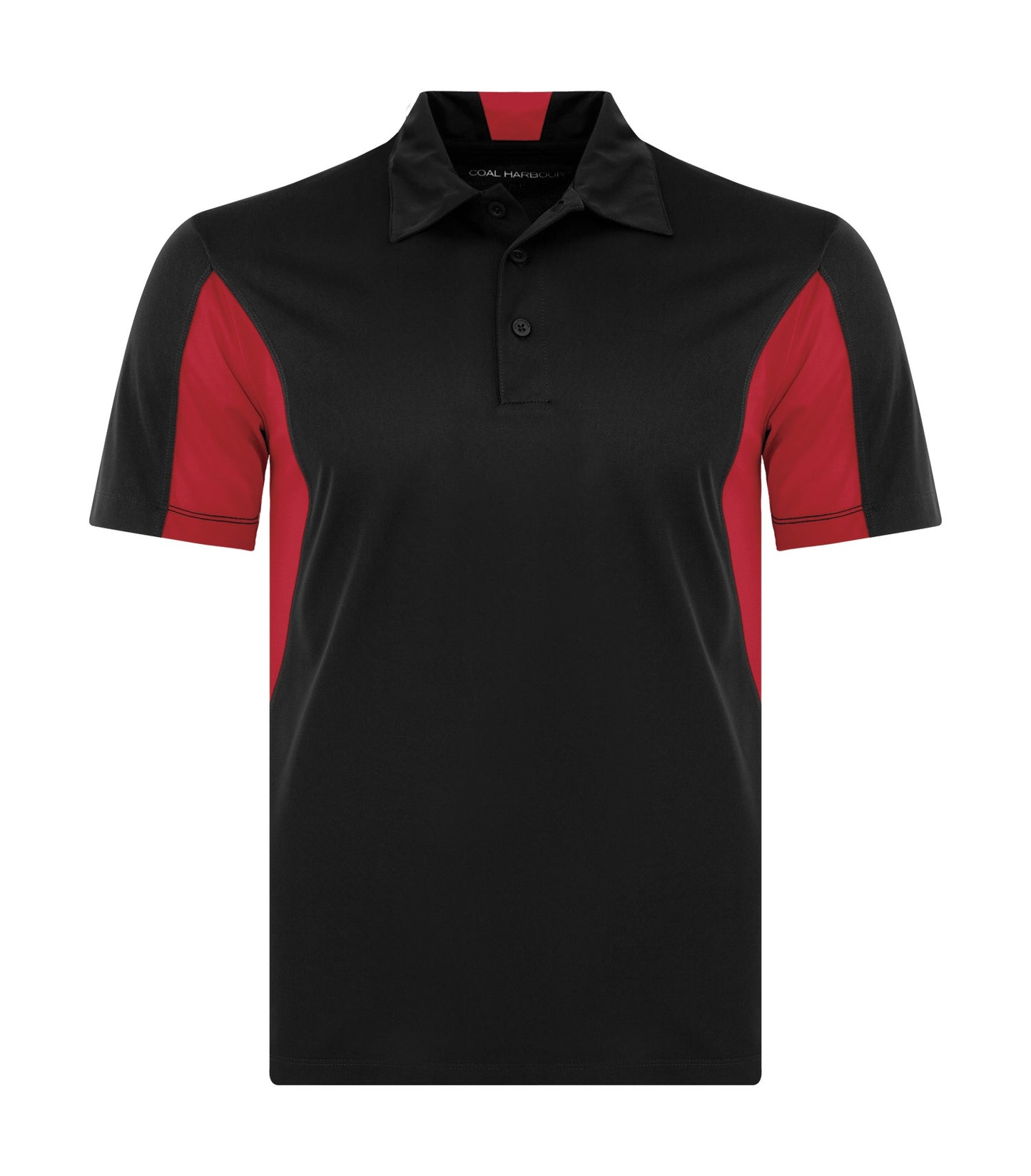 Coal Harbour SNAG RESISTANT COLOUR BLOCK POLO (S4001) - Blackred