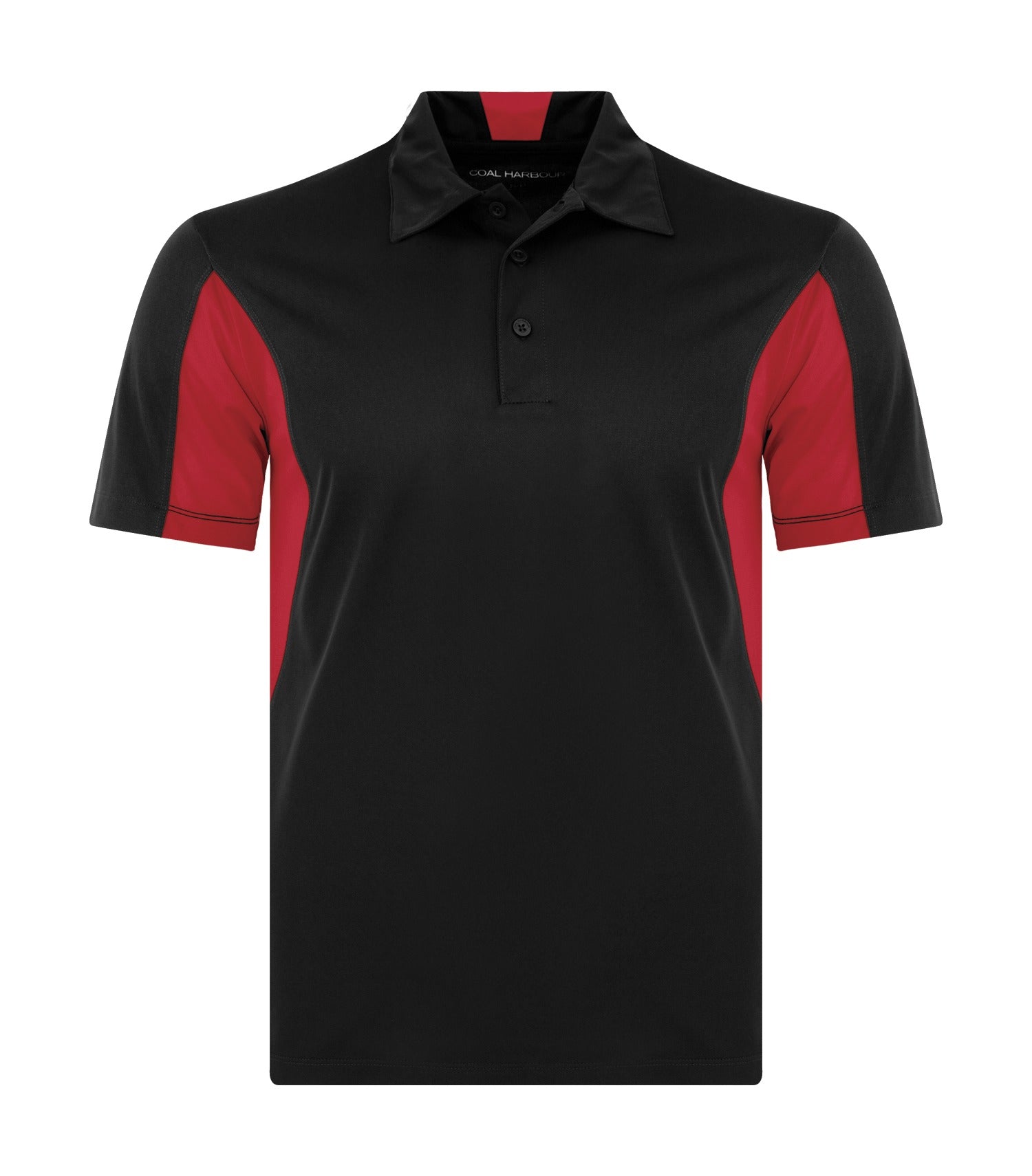 Coal Harbour SNAG RESISTANT COLOUR BLOCK POLO (S4001) - Blackred