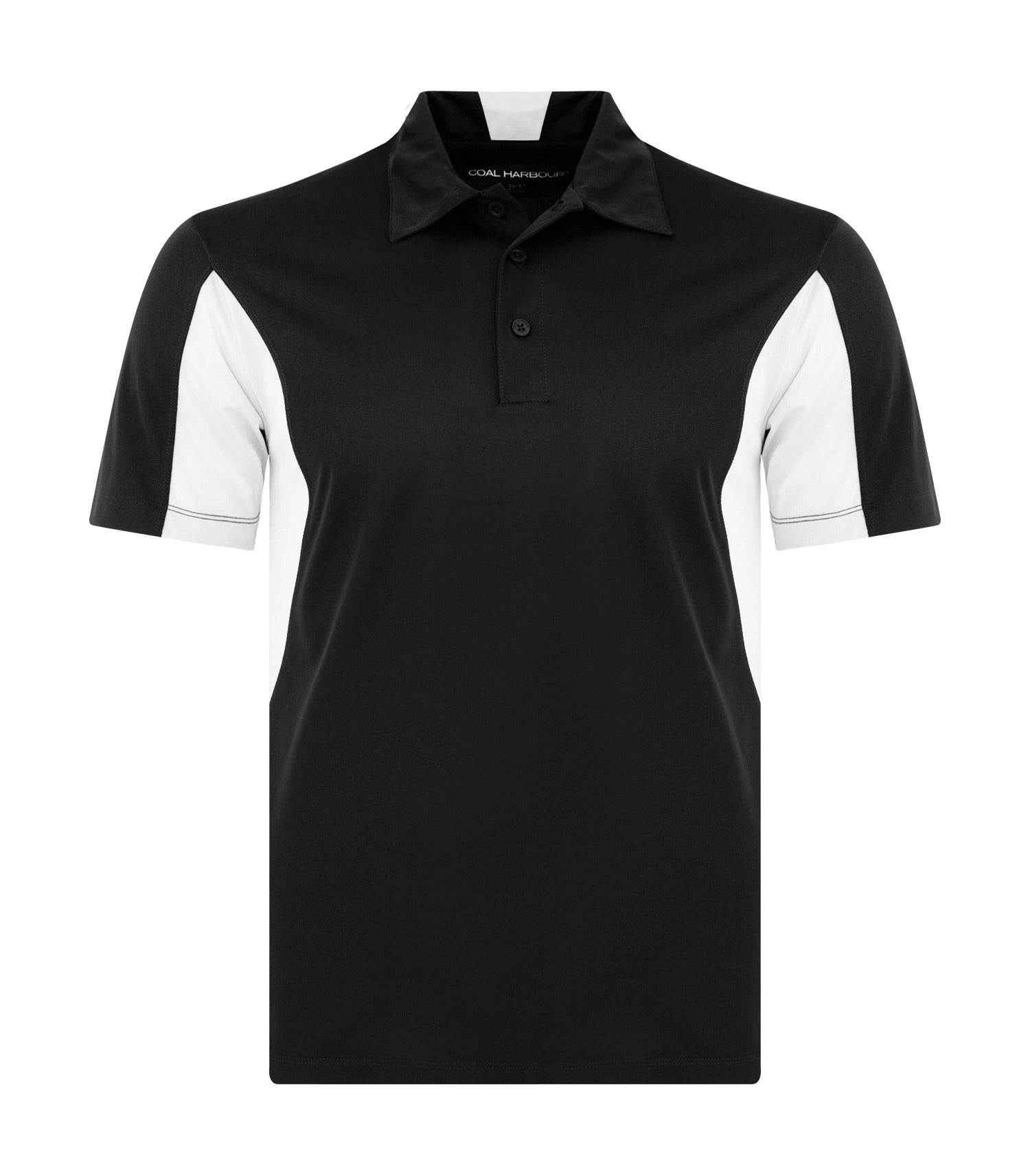 Coal Harbour SNAG RESISTANT COLOUR BLOCK POLO (S4001) - Blackwhite