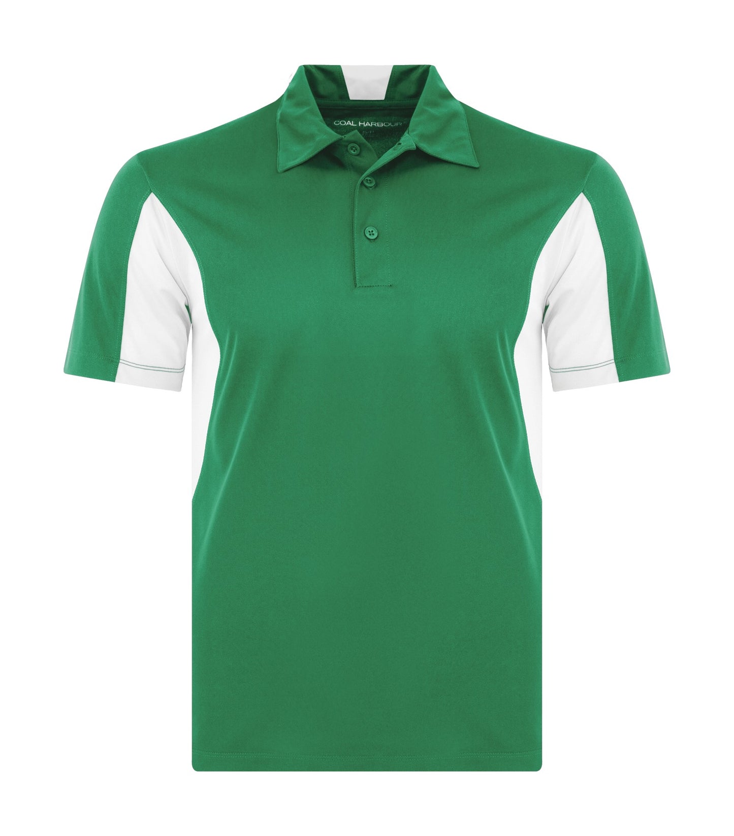 Coal Harbour SNAG RESISTANT COLOUR BLOCK POLO (S4001) - Kellygreenwhite