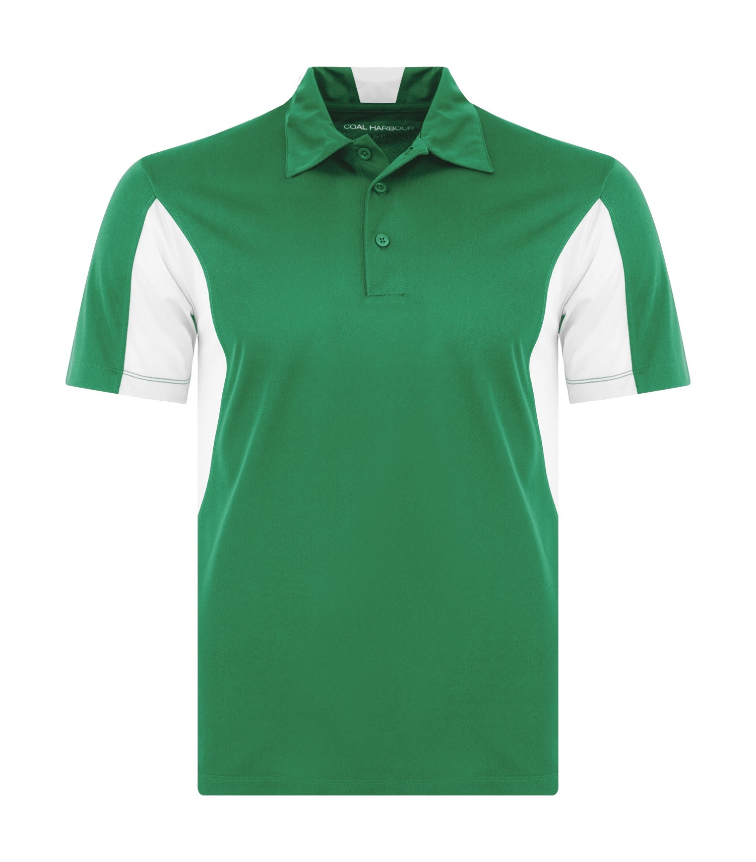 Coal Harbour SNAG RESISTANT COLOUR BLOCK POLO (S4001) - Kellygreenwhite