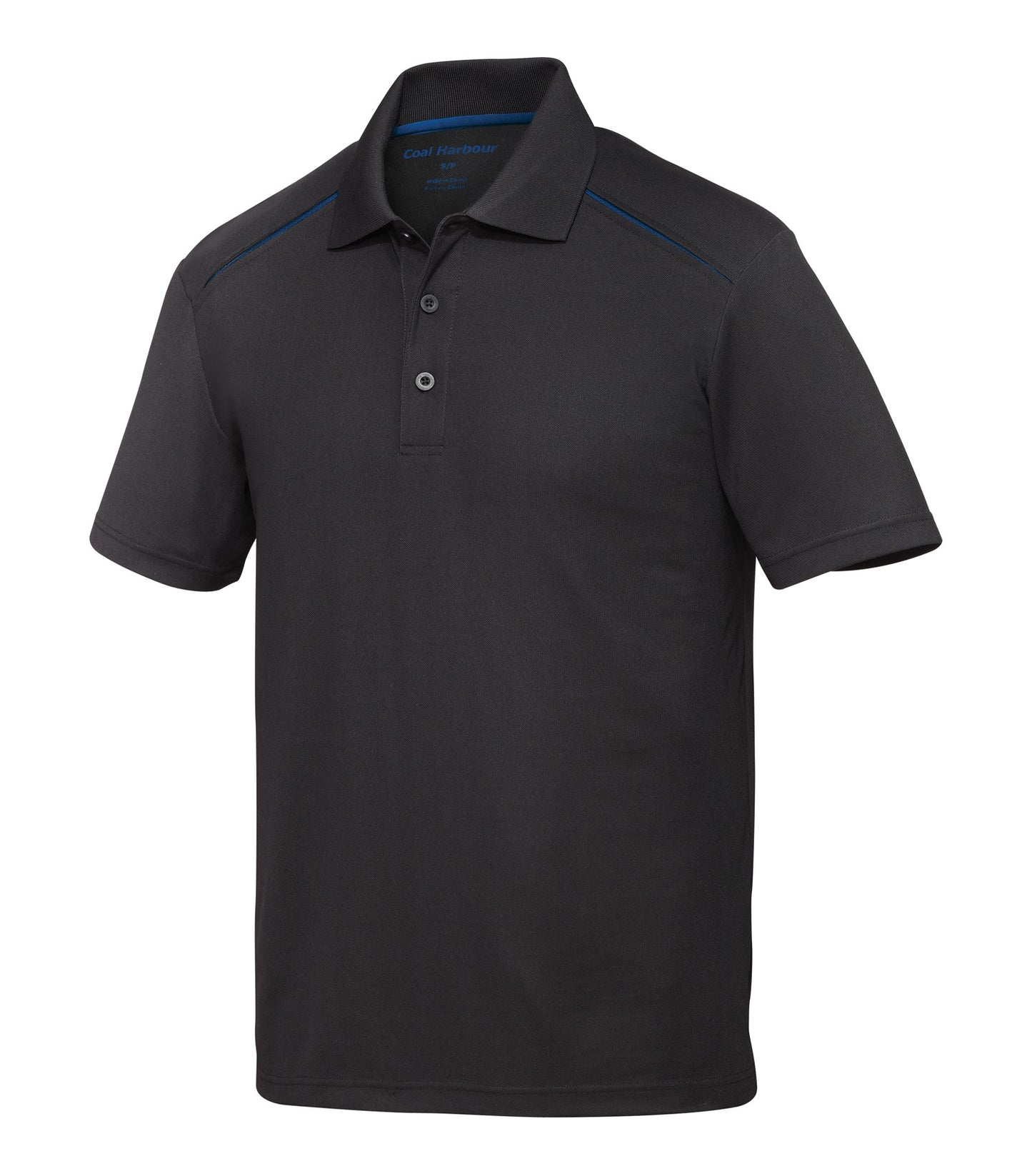 Coal Harbour SNAG RESISTANT CONTRAST INSET POLO (S4002) - Black Royal Formside