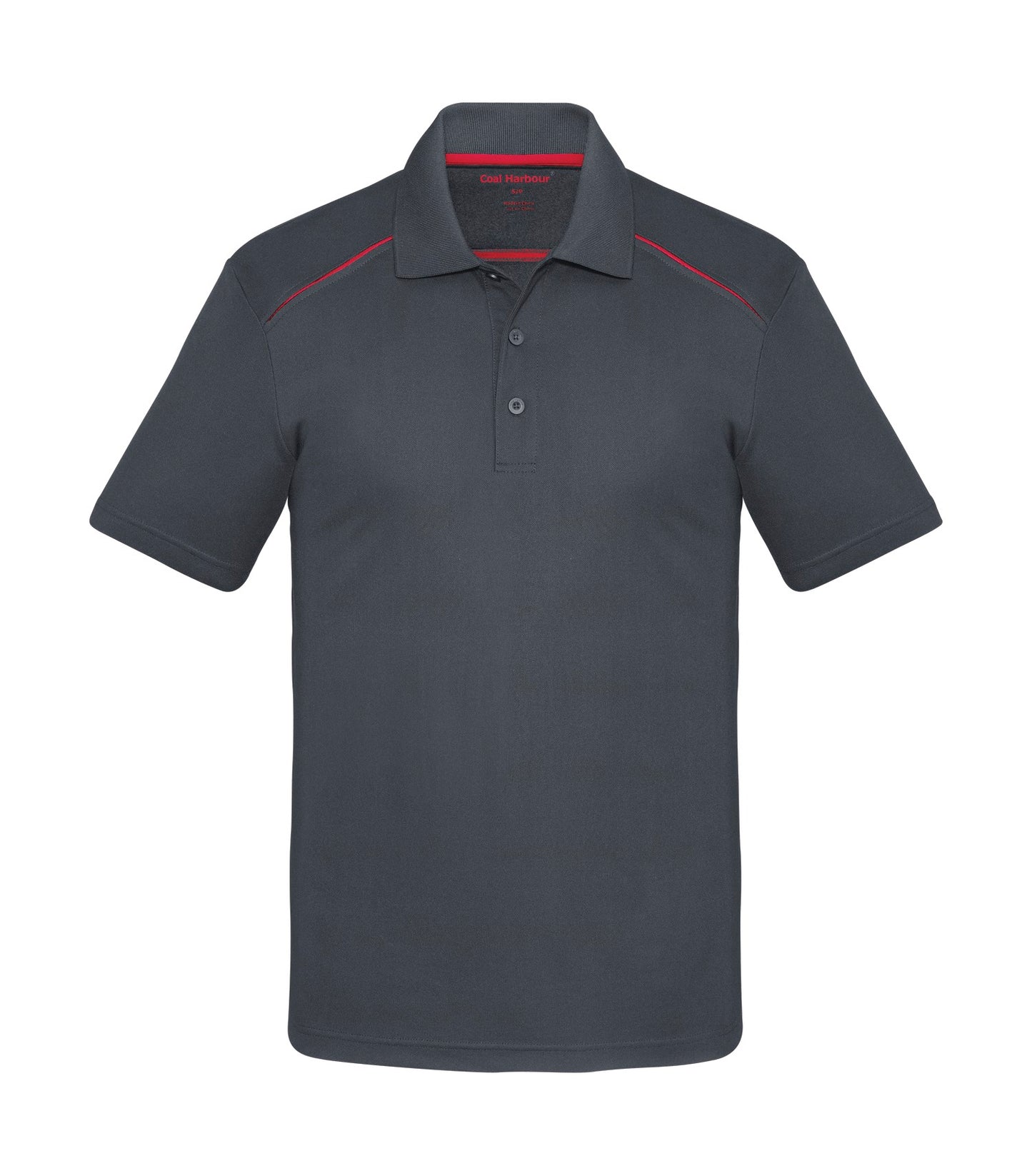 Coal Harbour SNAG RESISTANT CONTRAST INSET POLO (S4002) - Irongreyred