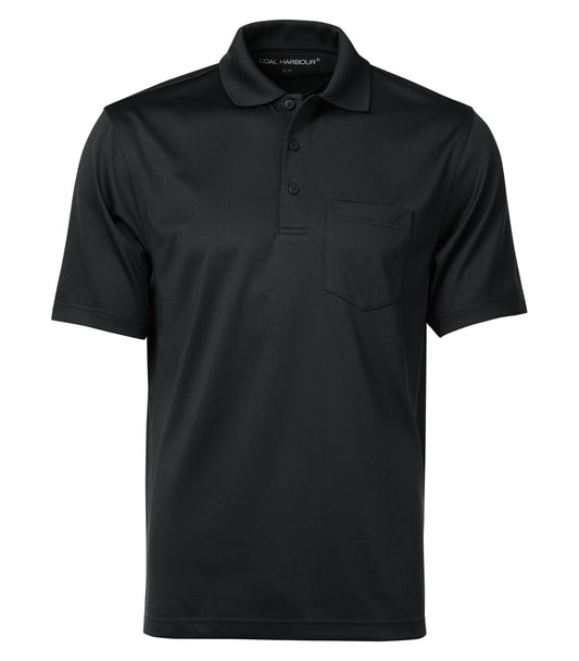 COAL HARBOUR® SNAG PROOF POWER POCKET POLO - Black