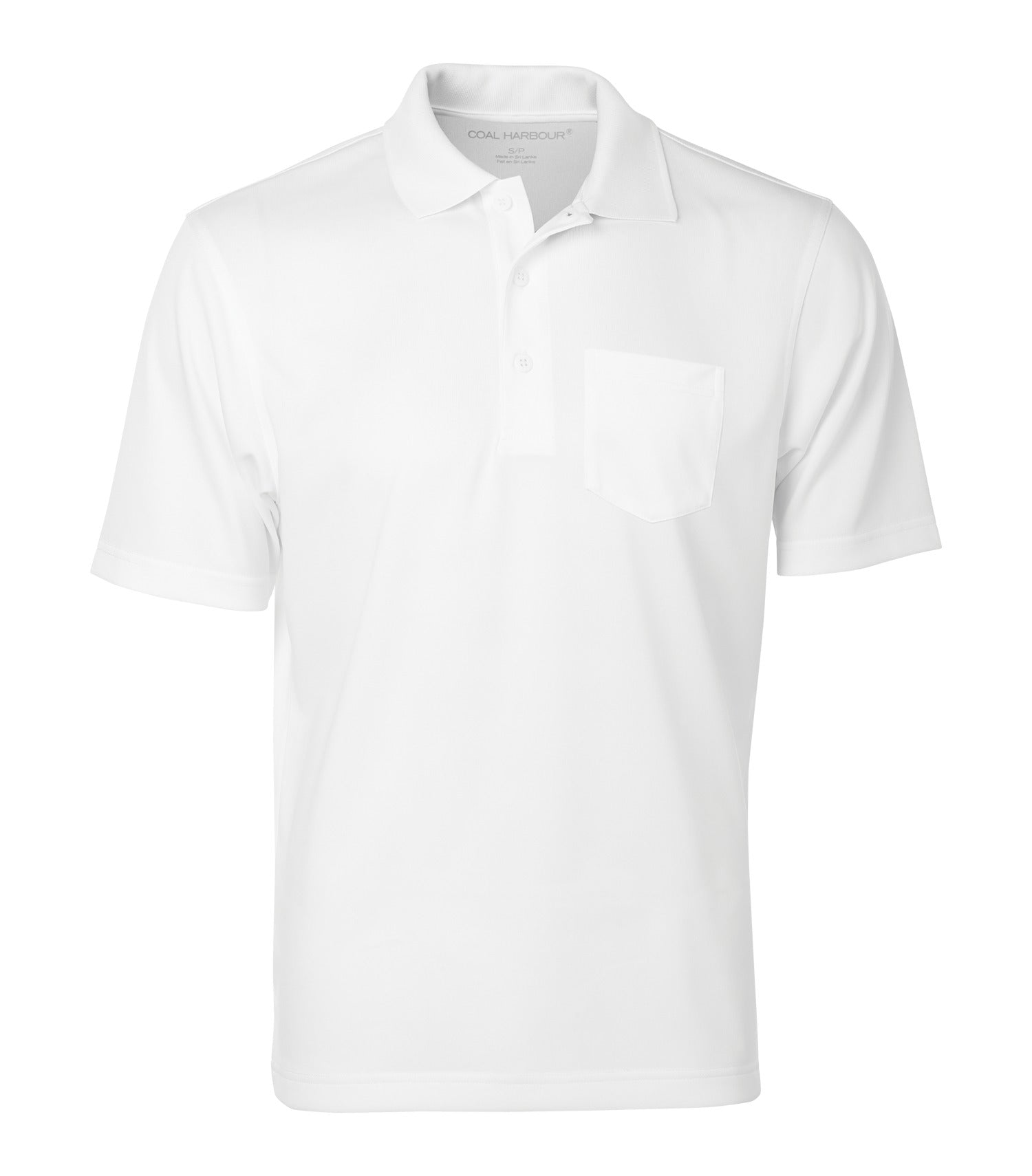 Coal Harbour SNAG PROOF POWER POCKET POLO (S4005P) - White