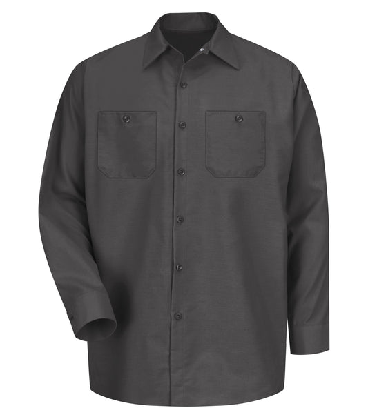 RED KAP® INDUSTRIAL LONG SLEEVE WORK SHIRT - Charcoal