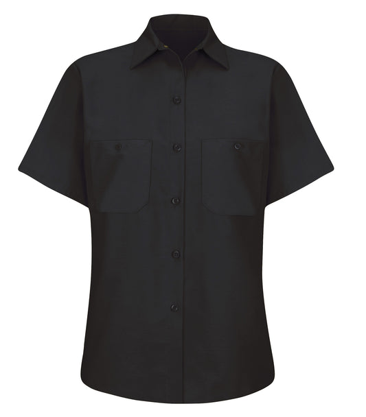 Red Kap INDUSTRIAL SHORT SLEEVE LADIES' WORK SHIRT (SP23) - Black
