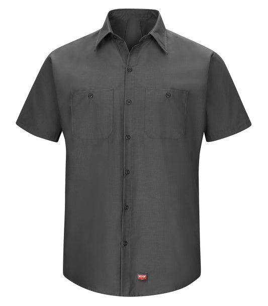 RED KAP® SHORT SLEEVE WORK SHIRT WITH MIMIX™ - Charcoal