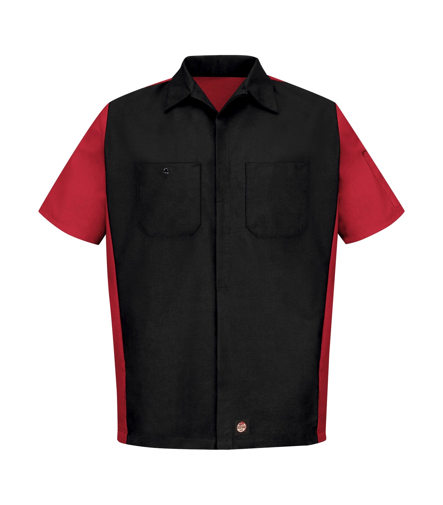 Red Kap SHORT SLEEVE WOVEN CREW SHIRT (SY20) - Blackred