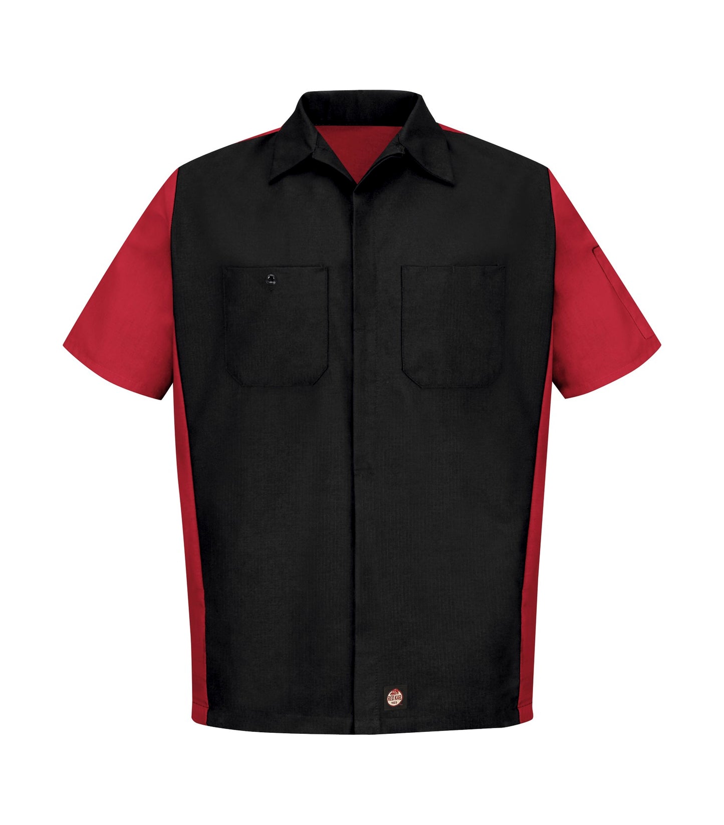 Red Kap SHORT SLEEVE WOVEN CREW SHIRT (SY20) - Blackred