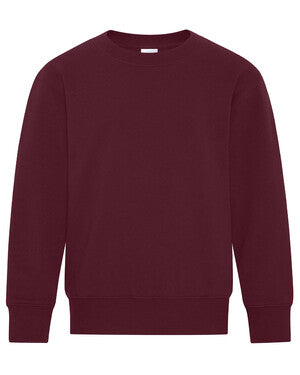 ATC Everyday Fleece Crewneck Youth Sweatshirt - Maroon