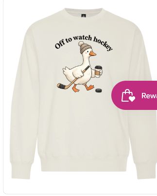 Garment preview — Off to Watch Hockey — Coffee Goose