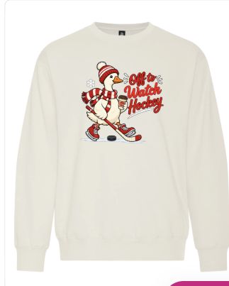 Garment preview — Off to Watch Hockey — Red Goose